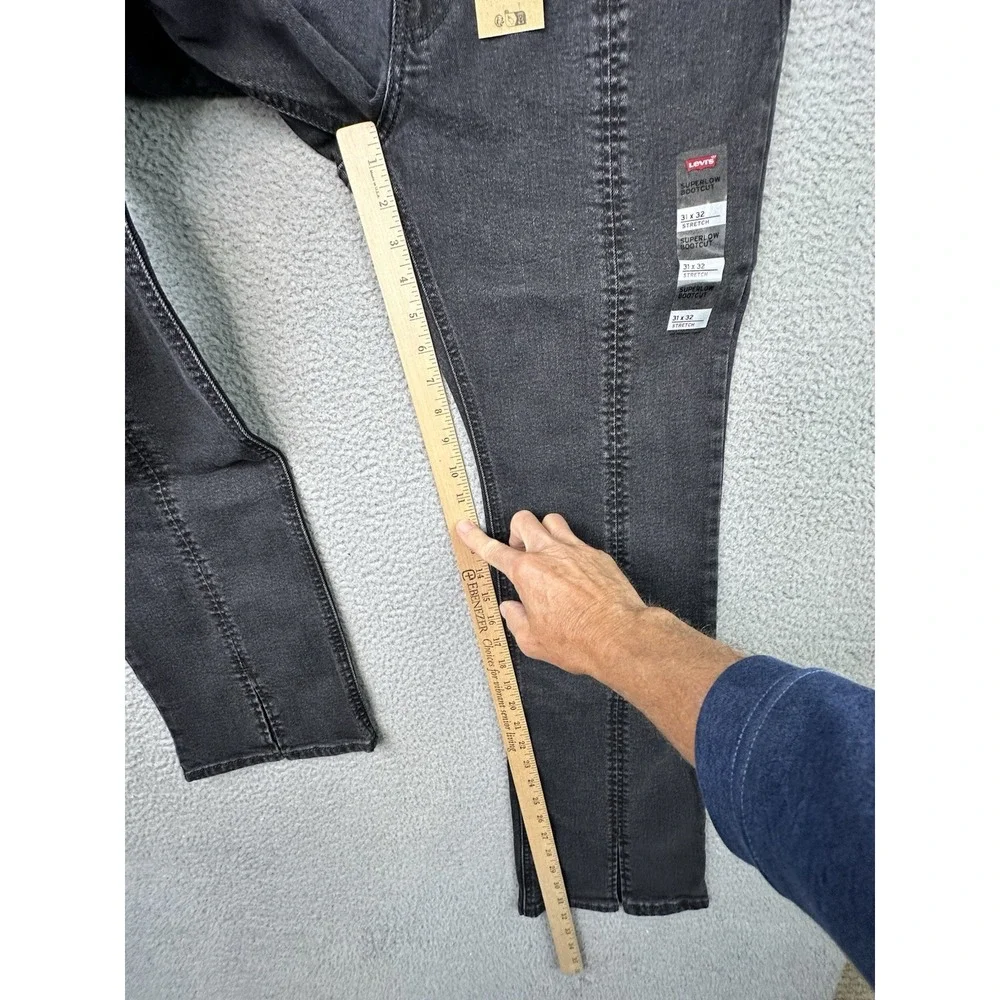Levi's Superlow Bootcut Seamed Jeans Black 31X32 NWT